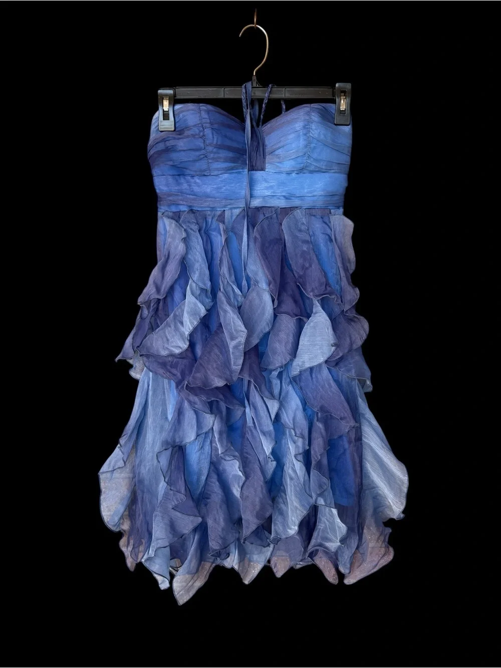 Daisy Layered Ruffle Dress in Blue Ombre Size S (NWT) - Picture 1 of 6